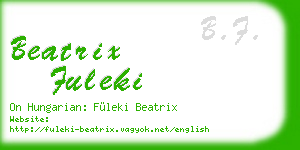 beatrix fuleki business card